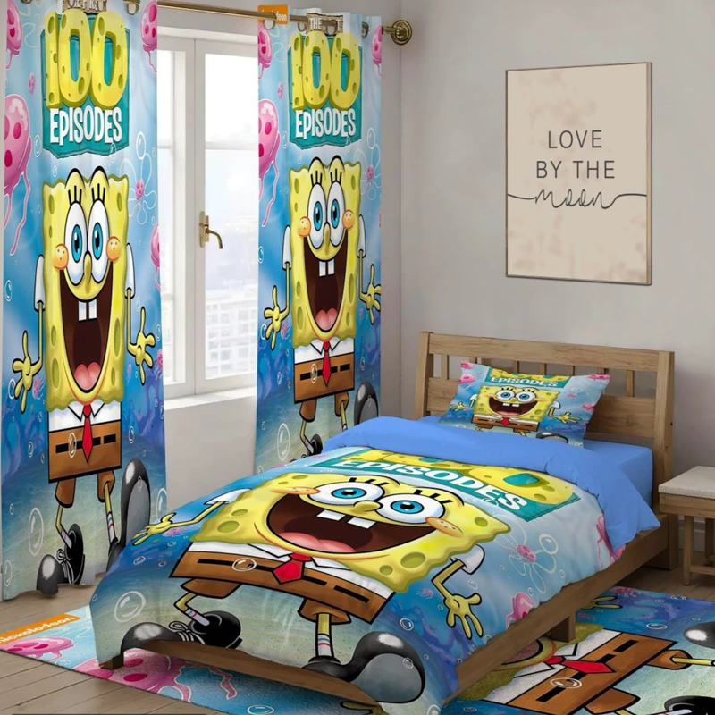 سرویس خواب تک نفره 4 تکه مدل باب اسفنجی کد ۱۳۸۵