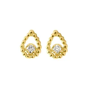 گوشواره طلا 18 عیار زنانه قیراط مدل اشک کد GH5895