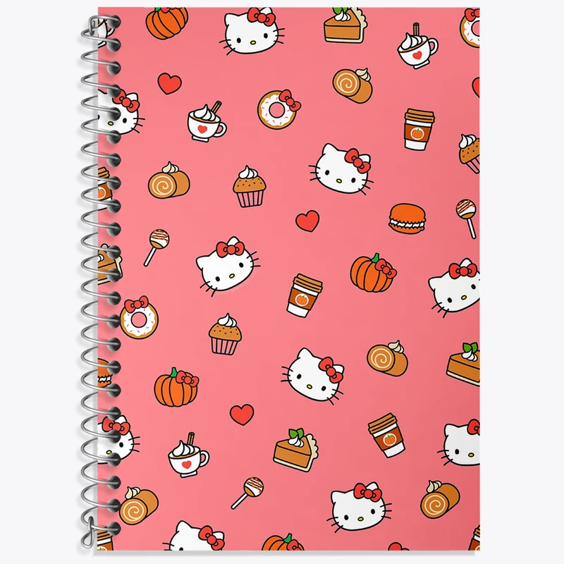 دفتر زبان 50 برگ خندالو مدل سه خط طرح هلو کیتی (Hello Kitty) کد N4239