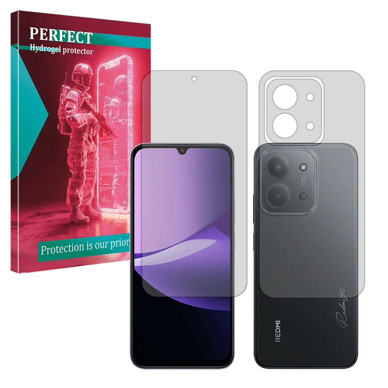 محافظ صفحه نمایش مات پرفکت مدل Tough مناسب برای گوشی موبایل شیائومی Redmi 15C 5G به همراه محافظ پشت گوشی