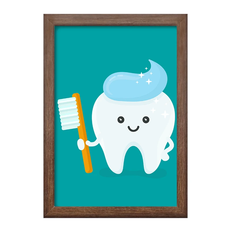 تابلو خندالو طرح دندان و دندان پزشکی کودکانه کد 36756