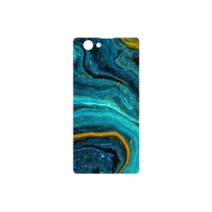 MAHOOT Turquoise marblewith golden streaks Cover Sticker for Sony Xperia Z1 Compact