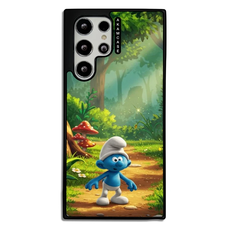 کاور آکام مدل AMC-WSGS22U-SMURFS-7 مناسب برای گوشی موبایل سامسونگ Galaxy S22 Ultra