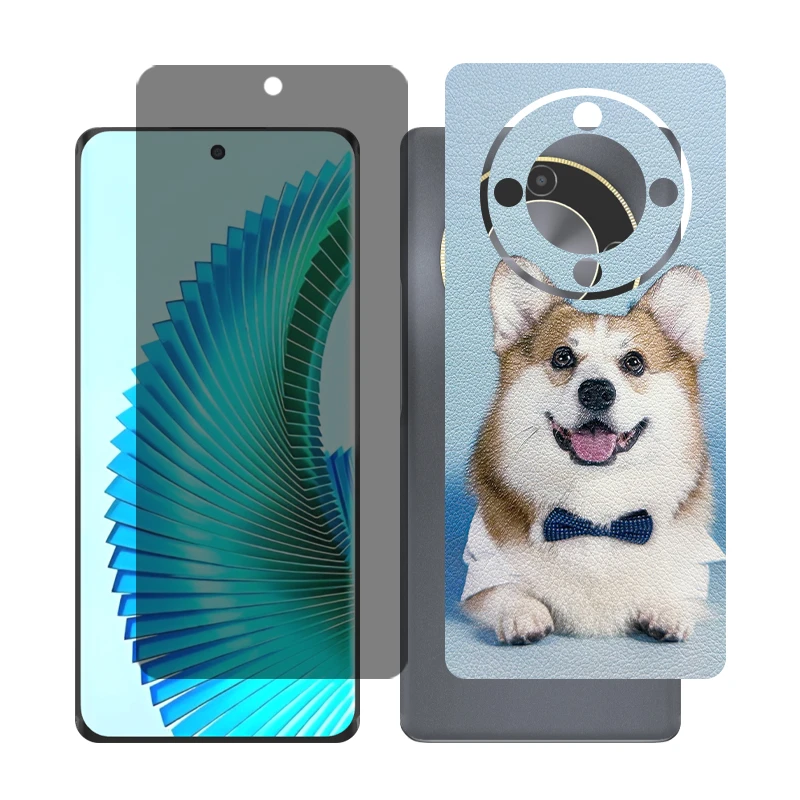 محافظ صفحه نمایش حریم شخصی گلس مدل Together مناسب برای گوشی موبایل آنر X9b به همراه برچسب پوششی پشت گوشی