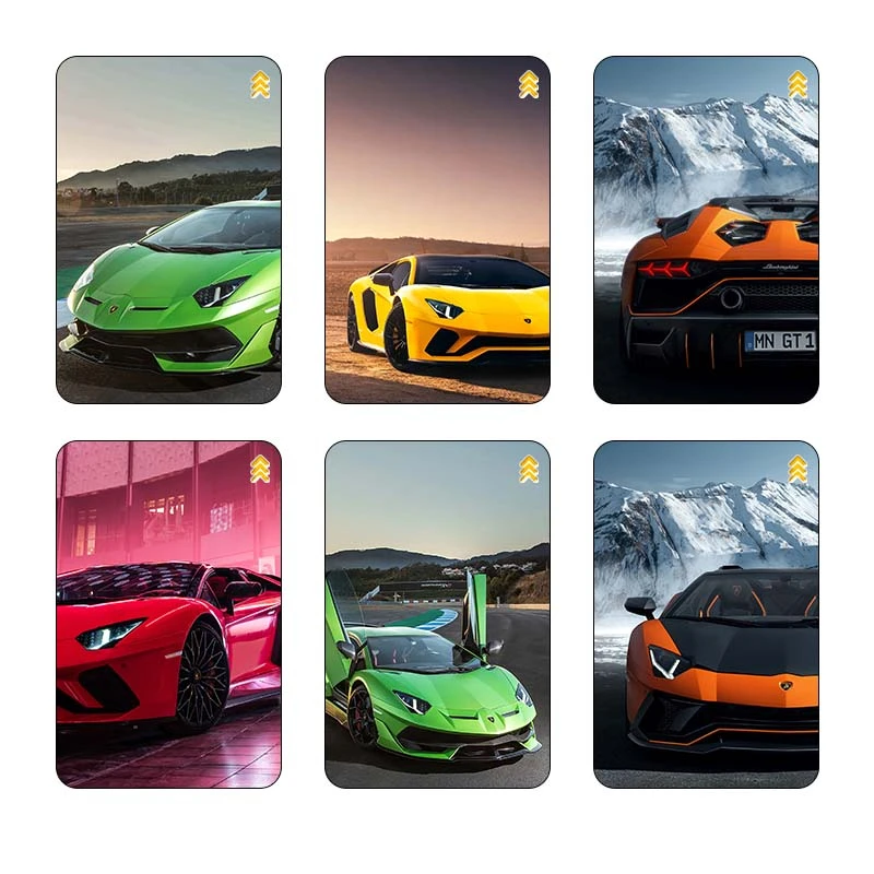 استیکر کارت مدل سام نگار طرح لامبورگینی اونتادور Lamborghini Aventador کد SP1237 مجموعه 6 عددی