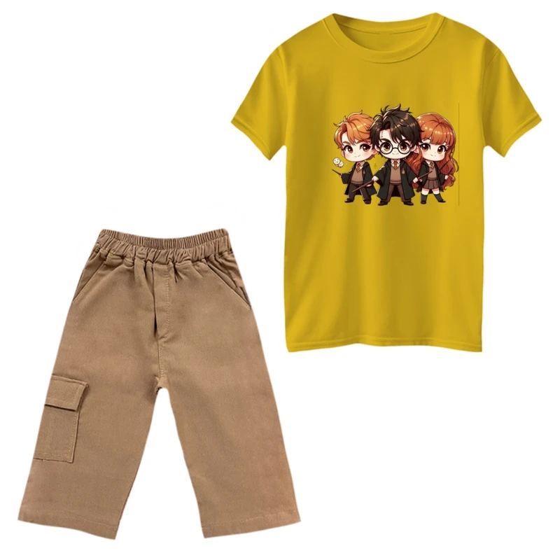 ست تی‌شرت و شلوارک پسرانه مدل هری پاتر کد 3