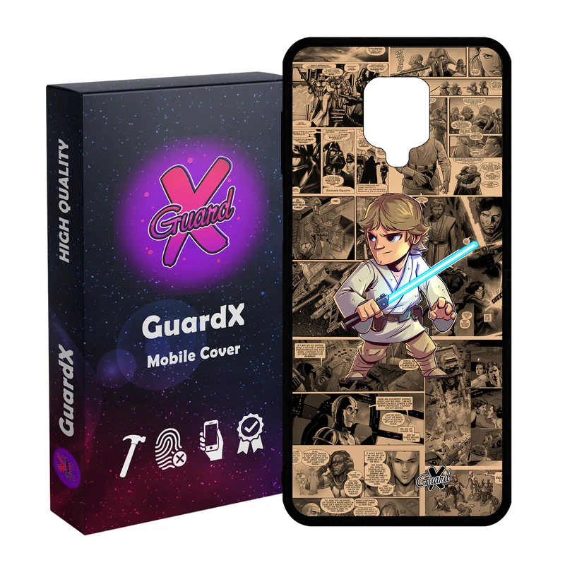 کاور گارد ایکس طرح جنگ ستارگان مدل Glass10525 مناسب برای گوشی موبایل شیائومی Redmi Note9 Pro/Note 9 Pro Max/Redmi Note 9S/MI Poco M2 Pro