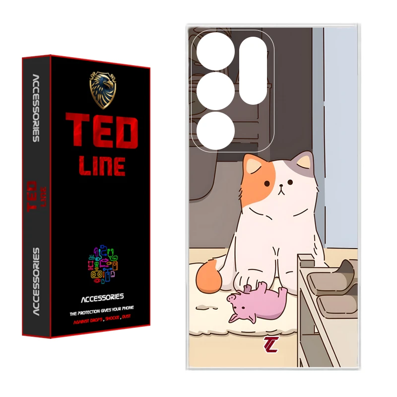 کاور تدلاین طرح گربه کد 1192 مناسب برای گوشی موبایل سامسونگ Galaxy S25 Ultra