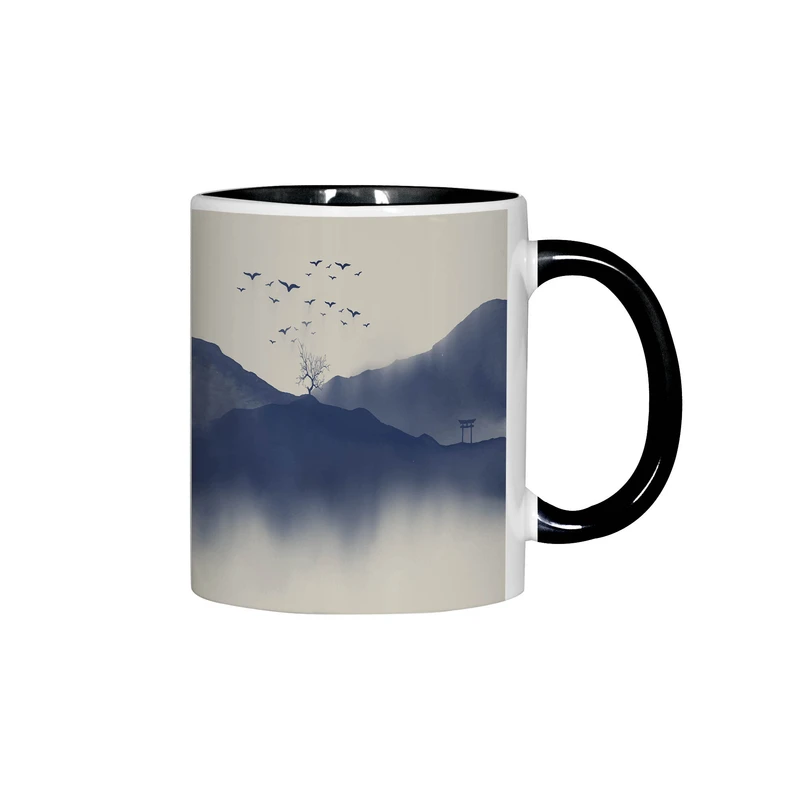 ماگ ژالینو طرح نقاشی هنری ژاپنی کد 001