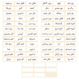برچسب مدل نظم دهنده ادویه آشپزخانه طرح SM13*minimal کد 016 مجموعه 80 عددی