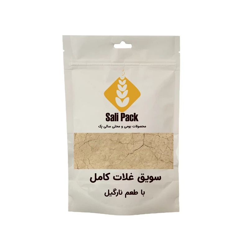 سویق غلات کامل با طعم نارگیل  سالی پک - 100 گرم