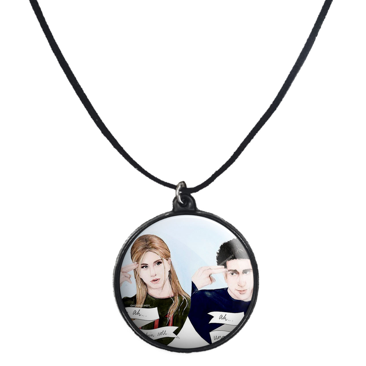 گردنبند پرمانه طرح فرندز کد pmb.18916 مدل دو طرفه