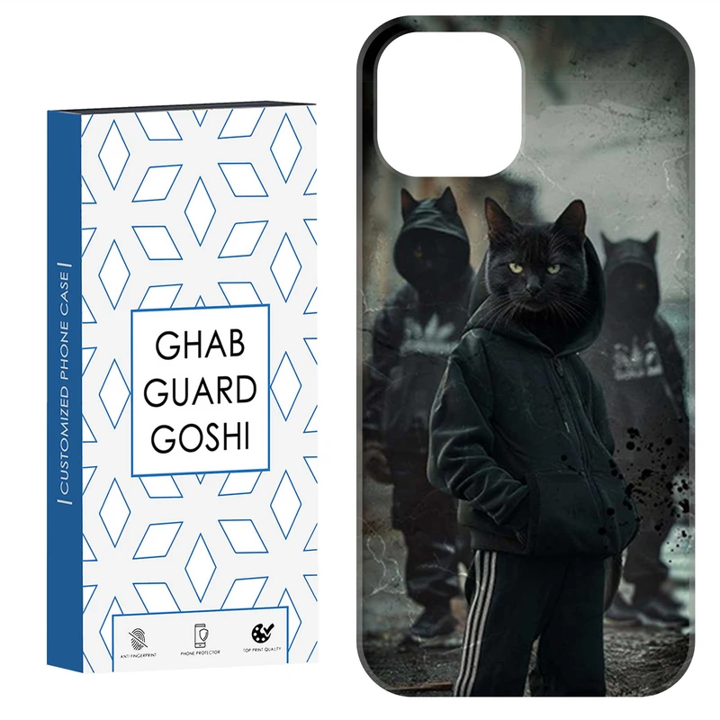 کاور قاب گارد گوشی طرح گربه سیاه کد Dimo-356 مناسب برای گوشی موبایل اپل  IPHONE 12 / 12 PRO   