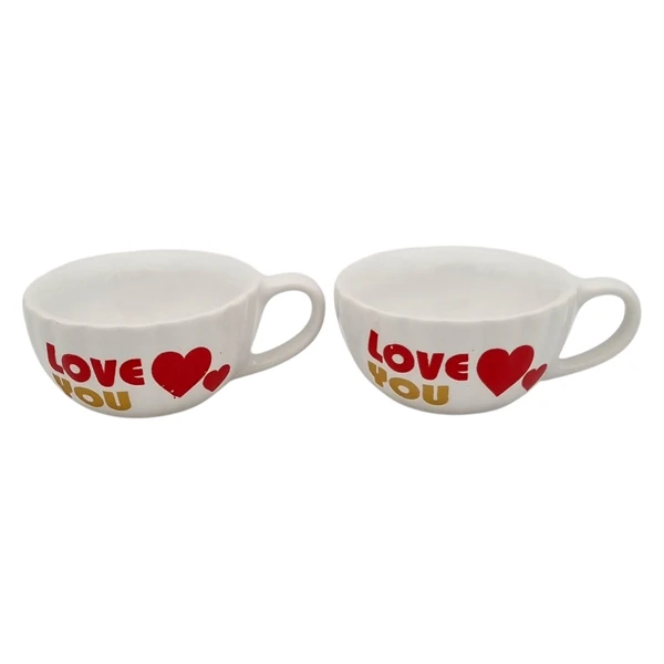 فنجان مدل صدفی کد 12112xloveyou مجموعه 2 عددی