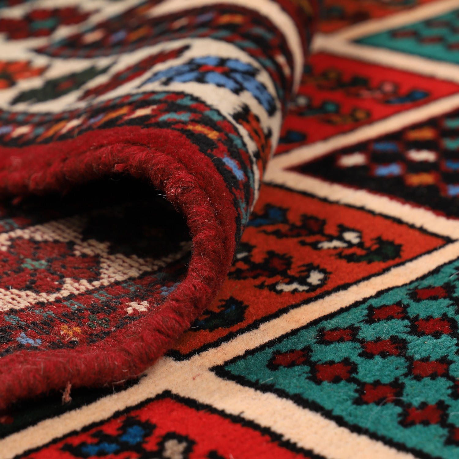 فرش دستباف دو متری طرح خراسان کد 4020357