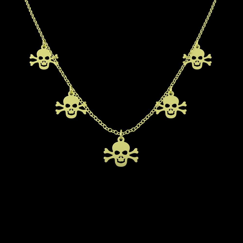 گردنبند طلا 18 عیار زنانه مدوپد مدل جمجمه کد RNA11669 - - 1