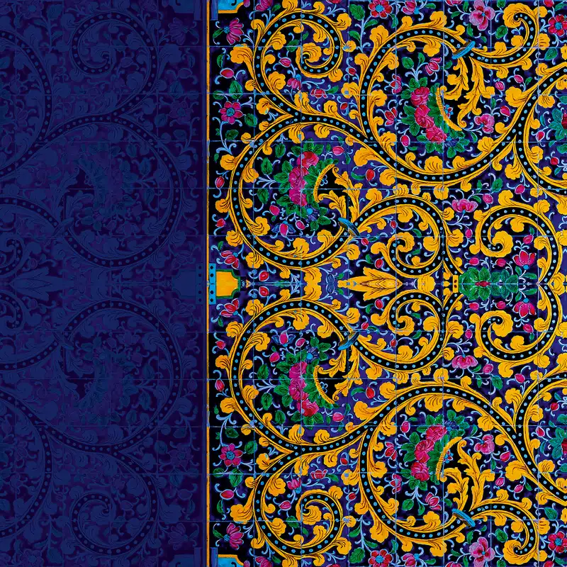 کاغذ کادو طرح کاشی کد 1401 بسته پنج عددی