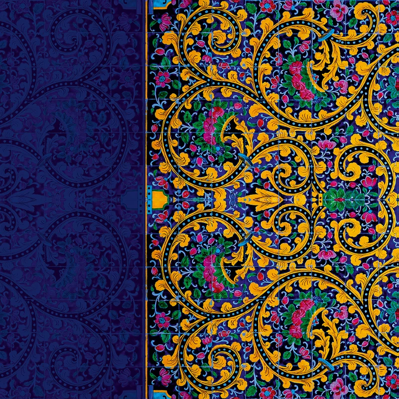 کاغذ کادو طرح کاشی کد 1401 بسته پنج عددی