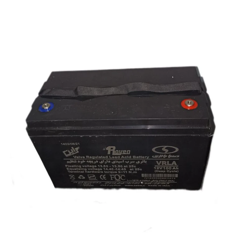 باتری یو پی اس 12ولت 100آمپر دیپ ساکل صبا باتری مدل راین