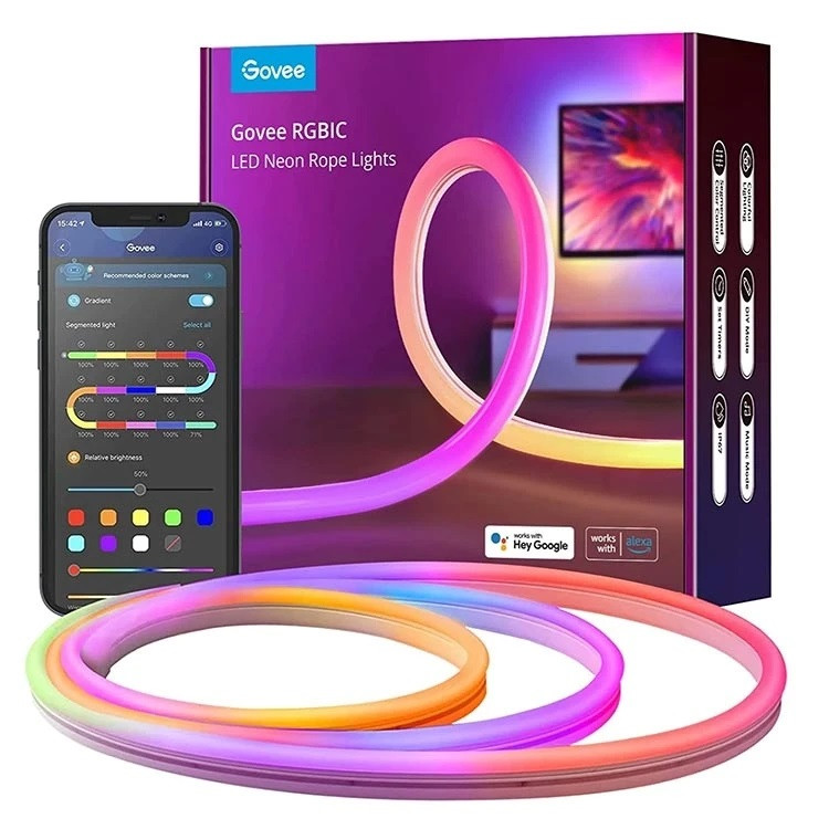 چراغ نئونی گووی مدل RGBIC طول 3 متر