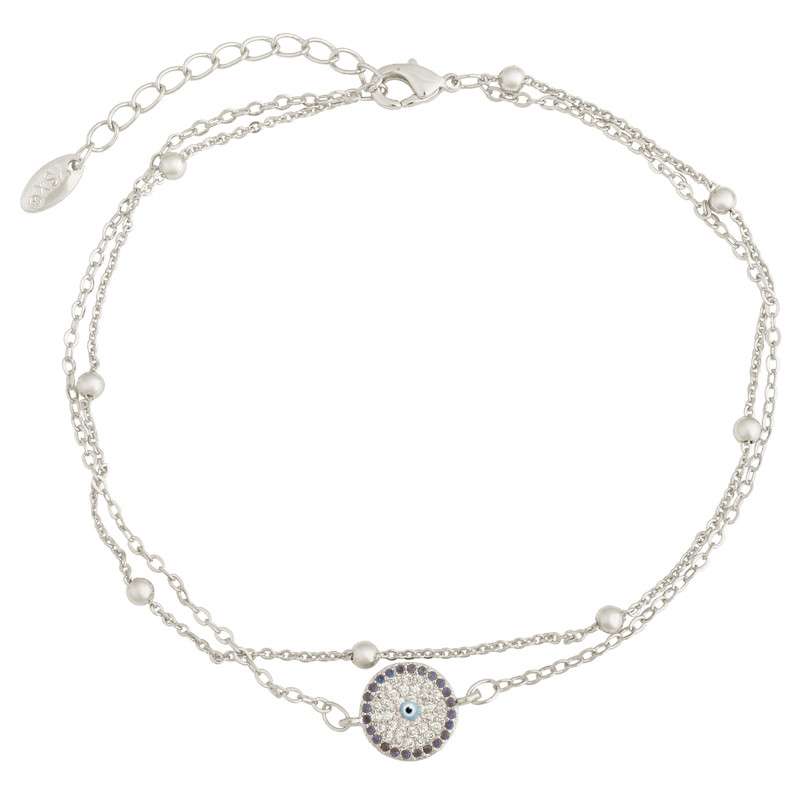 پابند زنانه وای اس ایکس مدل چشم نظر کد M103 پابند زنانه وای اس ایکس مدل چشم نظر کد M103