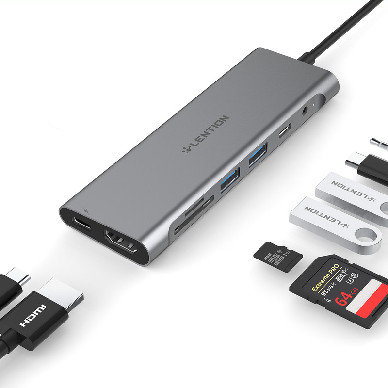 هاب 8 پورت USB-C لنشن مدل C37