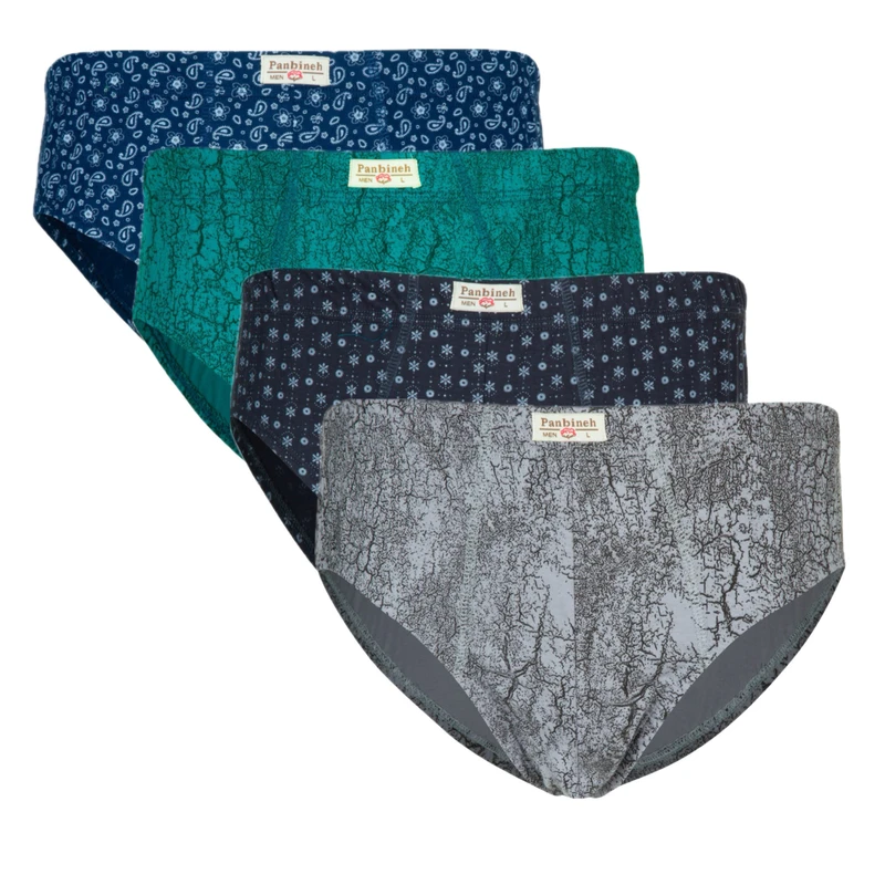 شورت اسلیپ مردانه پنبینه مدل نخ پنبه بسته 4 عددی