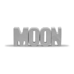 مجسمه بتنی طرح حروف مدل MOON مجموعه 4 عددی