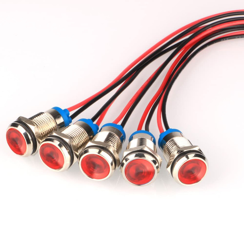 چراغ سیگنال مدل 9V-24V RED 12mm