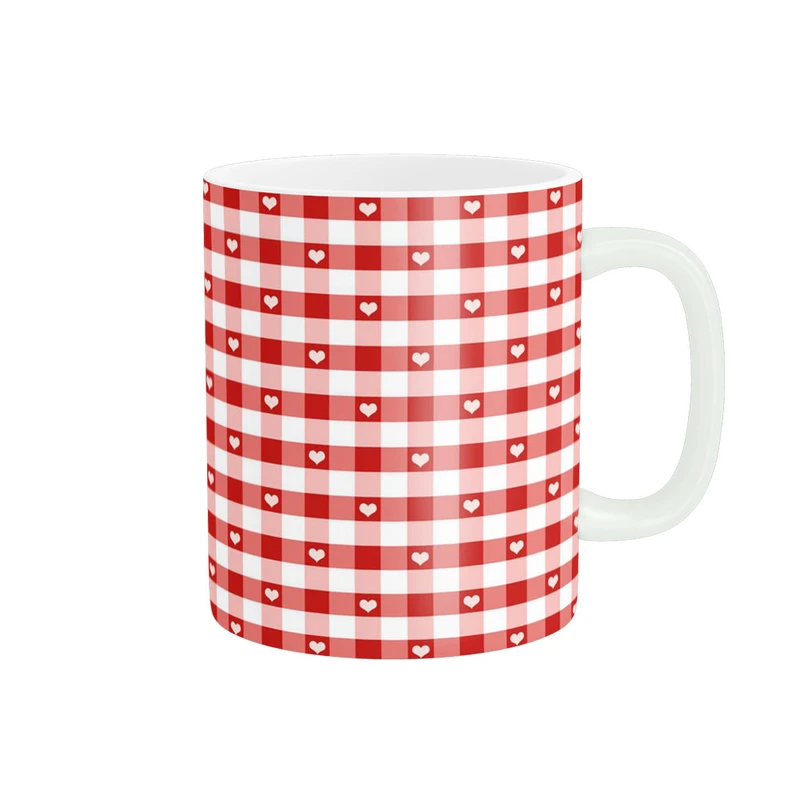 ماگ ناریکو مدل فانتزی طرح چهارخانه کد 012602