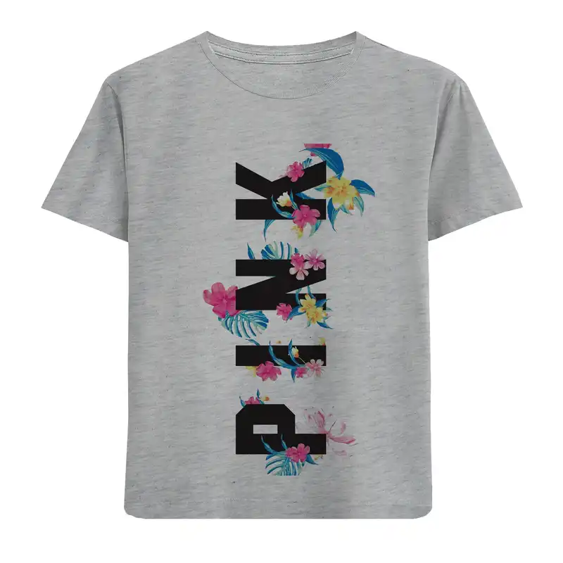 تی شرت آستین کوتاه دخترانه مدل N28 PINK