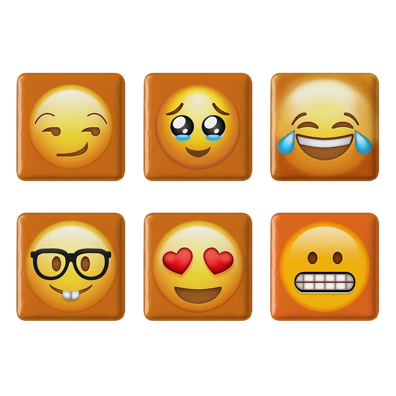 مگنت خندالو طرح ایموجی Emoji کد 1555A مجموعه 6 عددی