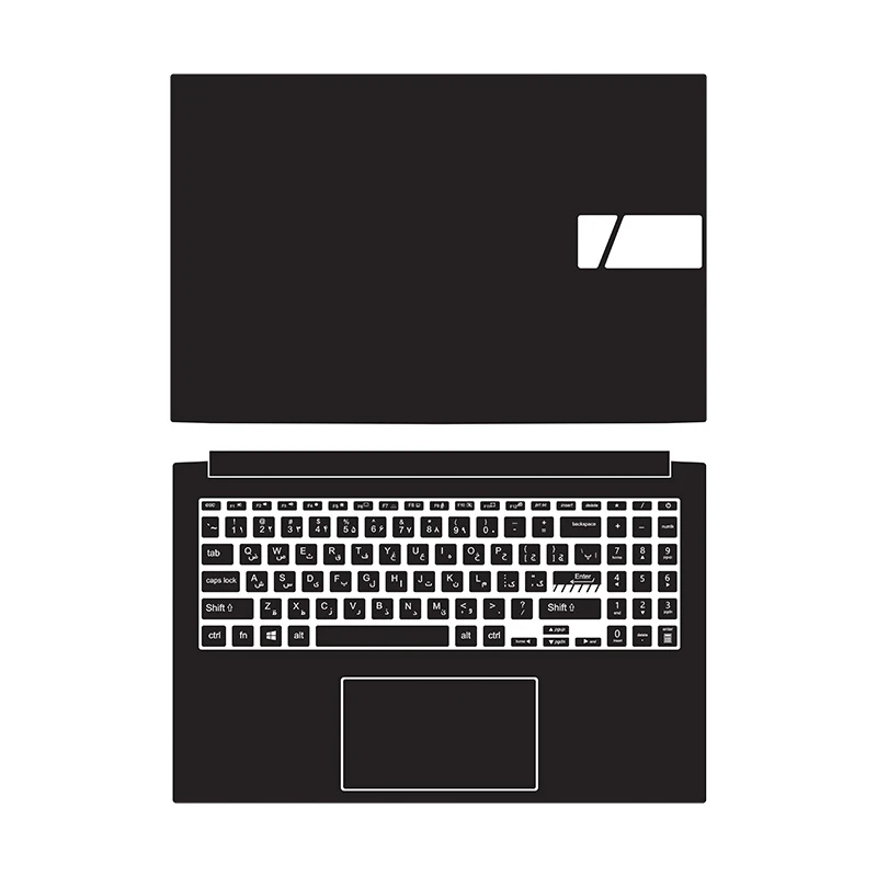 برچسب محافظ لپ تاپ توییجین و موییجین کد 01 مناسب برای لپ تاپ ایسوس vivobook pro 15 oled M3500Q به همراه برچسب حروف فارسی کیبورد 