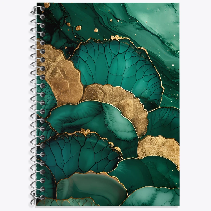 دفتر زبان 50 برگ خندالو مدل دو خط طرح رنگ سبز کد N5468