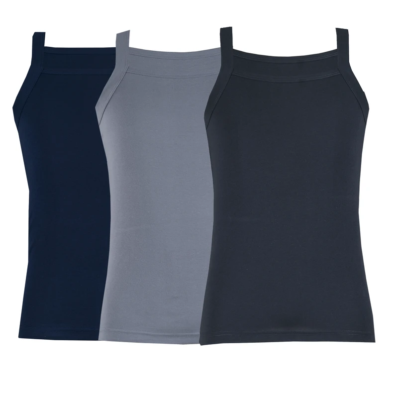 زیرپوش رکابی یقه خشتی مردانه آریان نخ باف مدل 1174 مجموعه 3 عددی