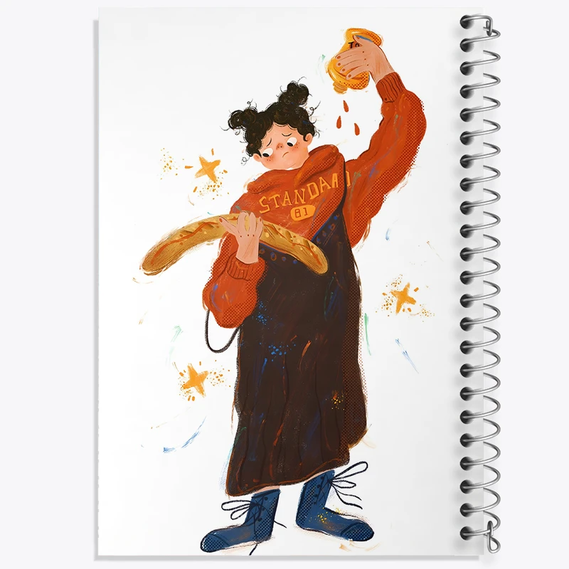 دفتر نقاشی 50 برگ خندالو طرح دخترانه کد F7396