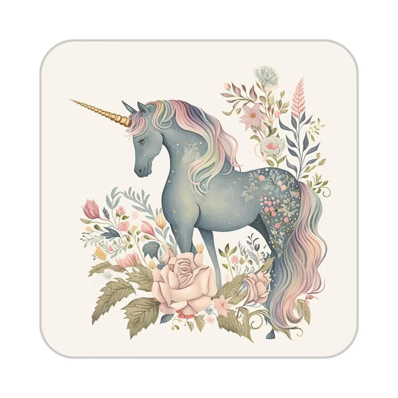 زیر لیوانی کاکتی طرح اسب تک شاخ و یونیکورن مدل mp32309