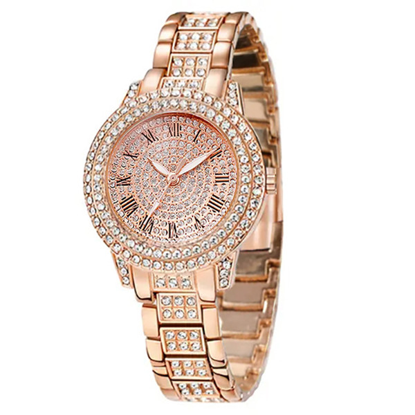 ساعت مچی عقربه ای زنانه مدل الماس لوکس کد ROZ22