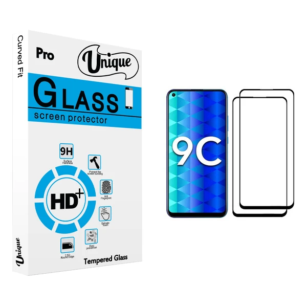 محافظ صفحه نمایش يونيک مدل +Clear مناسب برای گوشی موبایل آنر 9C بسته دو عددی