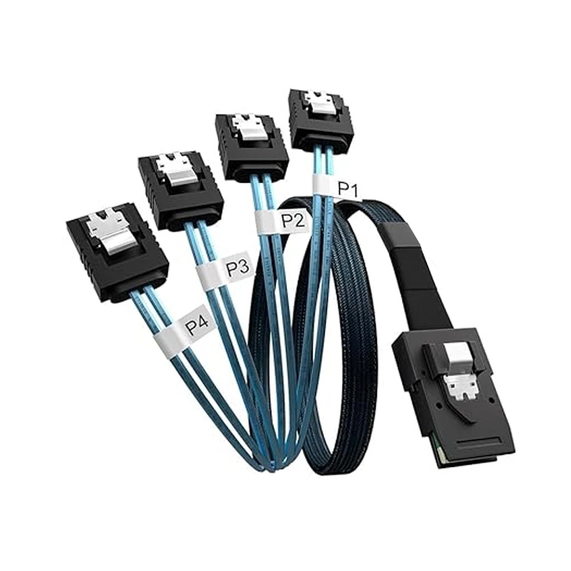 کابل تبدیل 1 به 4 Mini SAS SFF-8087 به SATA اسمارطور مدل SM15