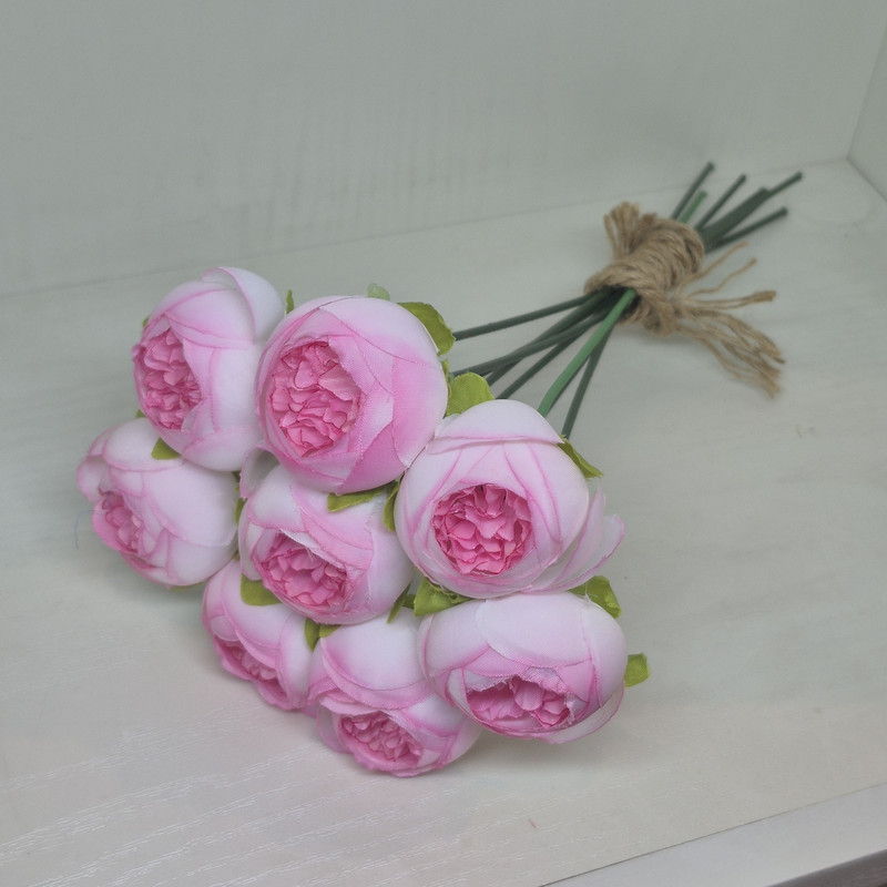 دسته گل مصنوعی مدل مینی پیونی