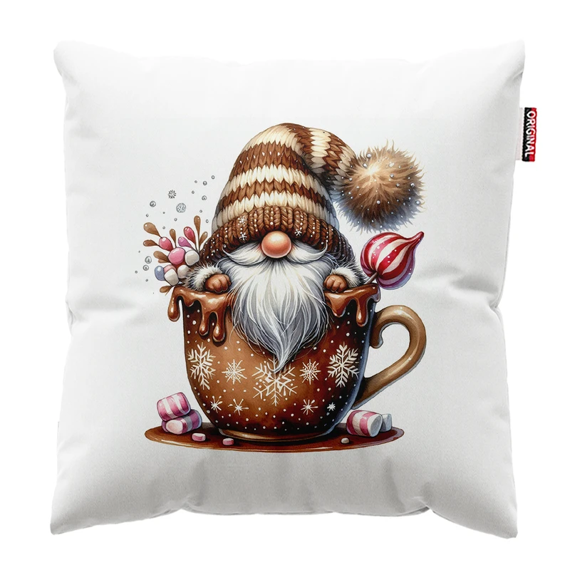 کوسن پاد آفرین مدل کریسمس طرح بابانوئل کاج گوزن آدم برفی کد PK302659 سایز 30*30 سانتی متر