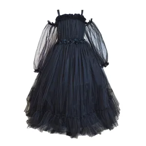 پیراهن آستین بلند یقه دکلته دخترانه مدل sh011