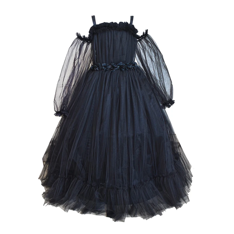 پیراهن آستین بلند یقه دکلته دخترانه مدل sh011