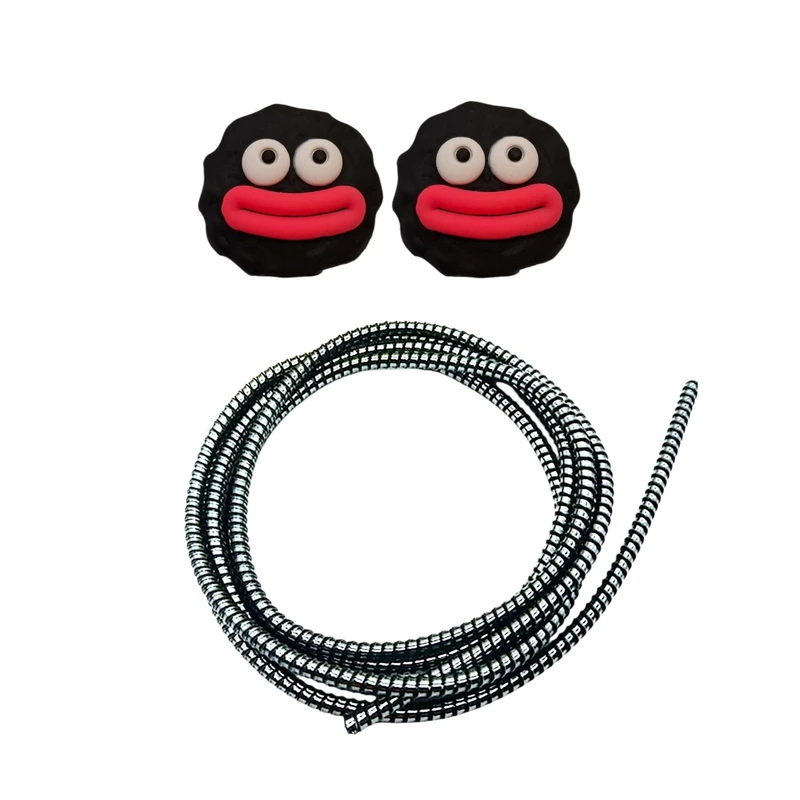 محافظ کابل شارژ و هندزفری طرح فانتزی مدل LIP99 بسته سه عددی