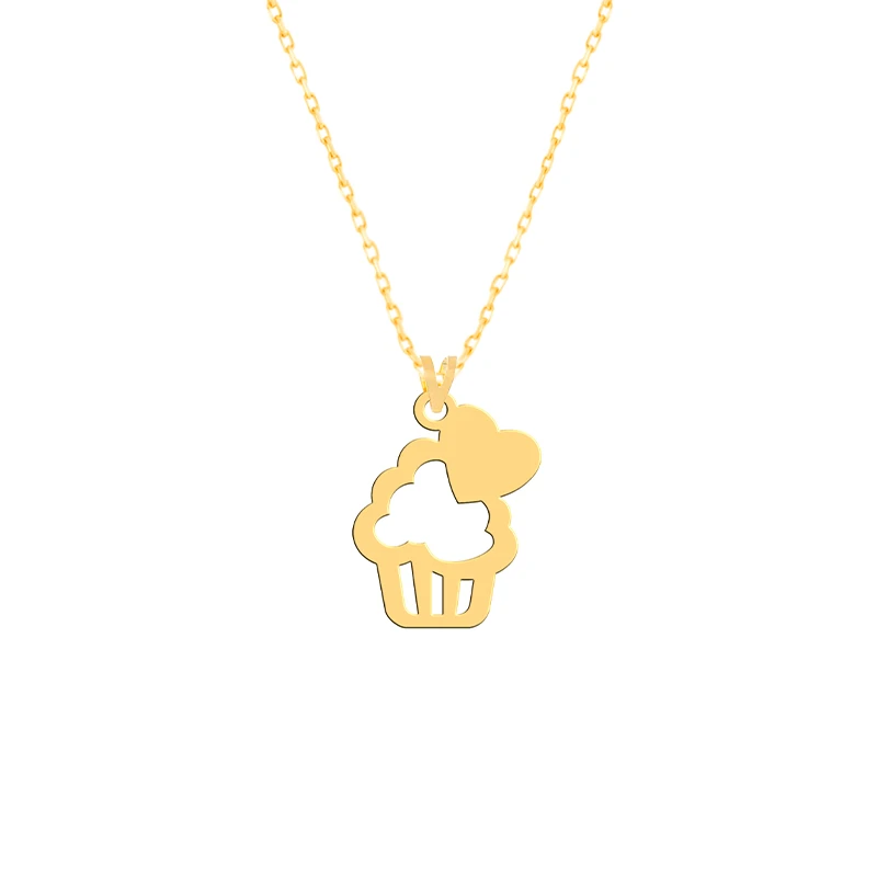 گردنبند طلا 18 عیار زنانه فرشته مدل کیک تولد WNLZ-000295