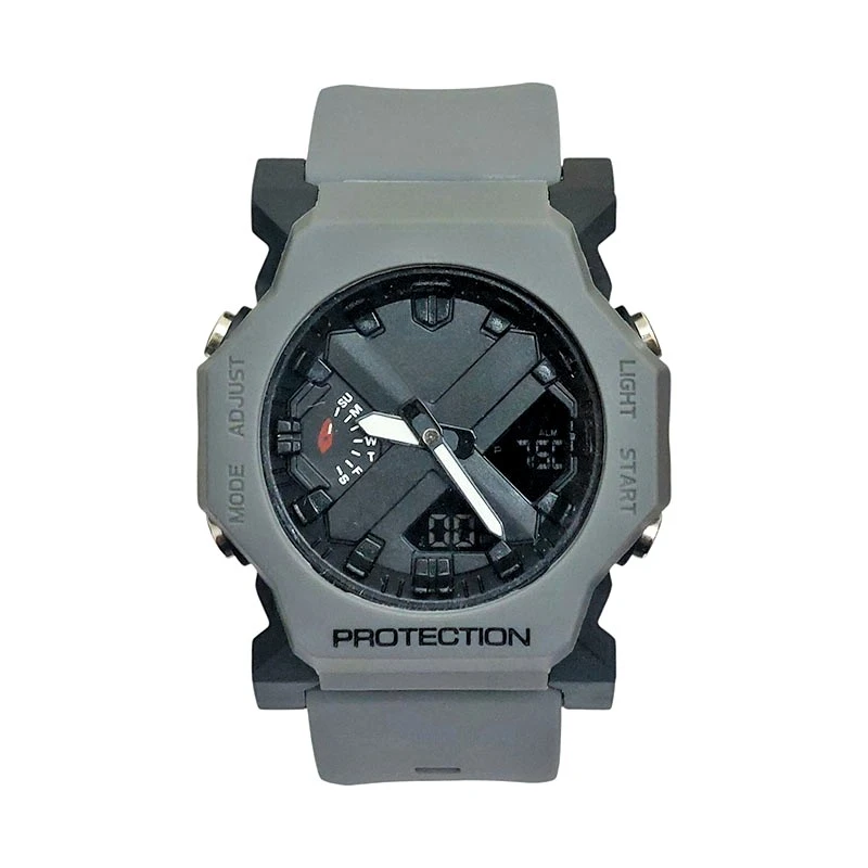 ساعت مچی عقربه‌ای کوارتز مدل دو زمانه کرنومتر دار موتور پمپی کد GA-2300GY