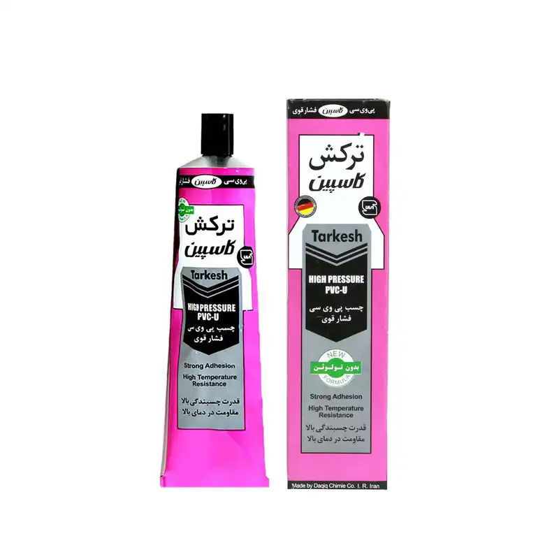 چسب پی وی سی کاسپین مدل ترکش حجم 100 میلی لیتر بسته ۳ عددی