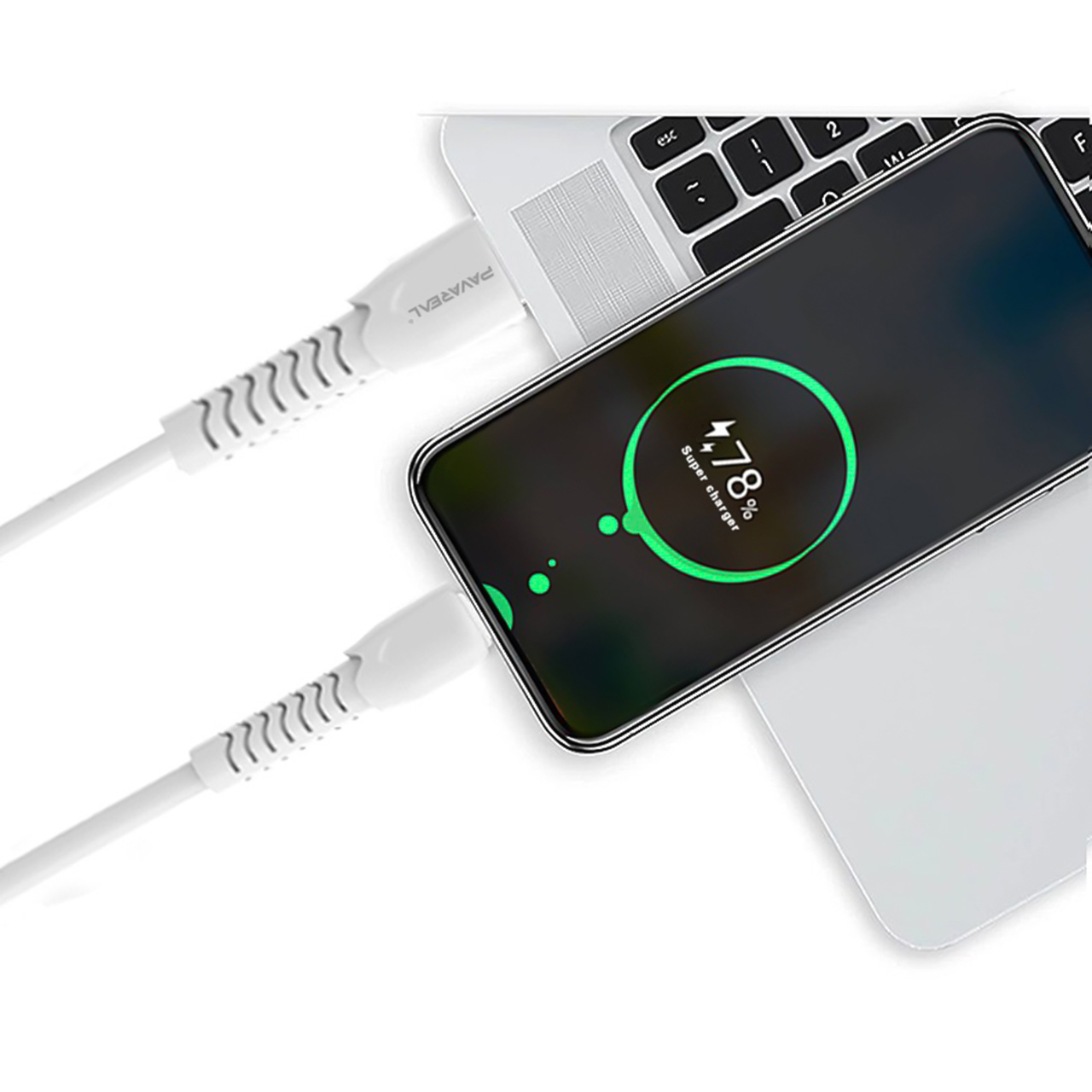 کابل تبدیل USB به لایتنینگ پاواریال مدل PA-DC97 طول 1 متر