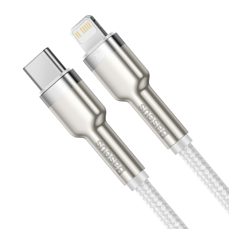 کابل تبدیل USB-C به لایتنینگ باسئوس مدل METAL 20W PD طول 2 متر
